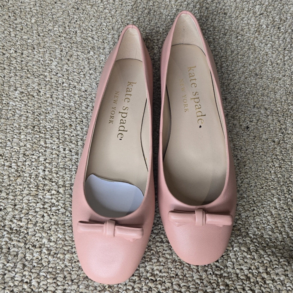 kate spade New York Pink Bow Ballet Flats